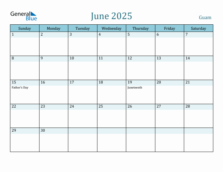 June 2025 Calendar with Holidays