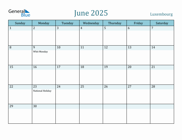 June 2025 Calendar with Holidays