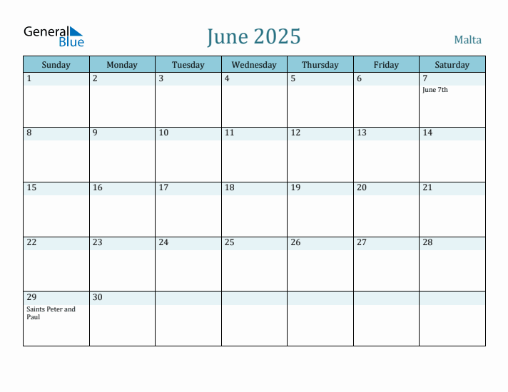 June 2025 Calendar with Holidays