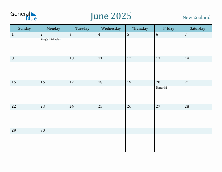 June 2025 Calendar with Holidays