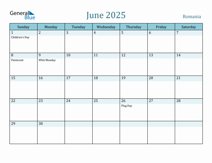 June 2025 Calendar with Holidays