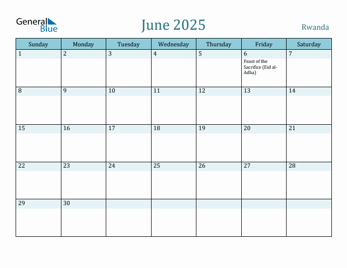 June 2025 Calendar with Holidays