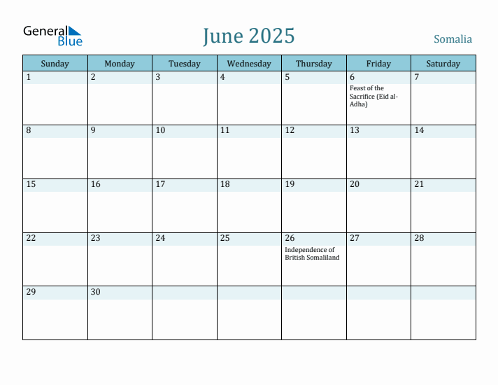 June 2025 Calendar with Holidays