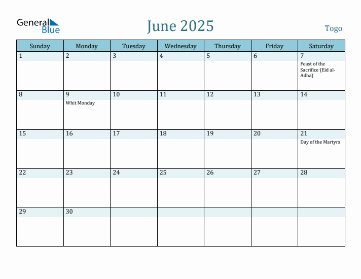 June 2025 Calendar with Holidays