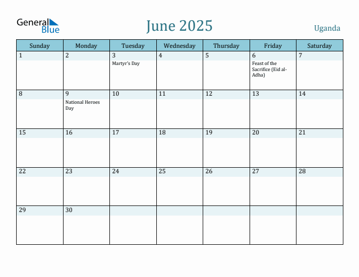 June 2025 Calendar with Holidays