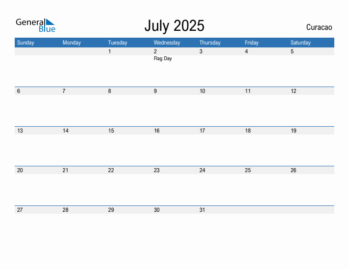 Fillable July 2025 Calendar