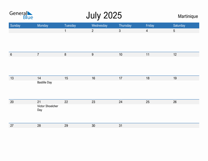 Fillable July 2025 Calendar