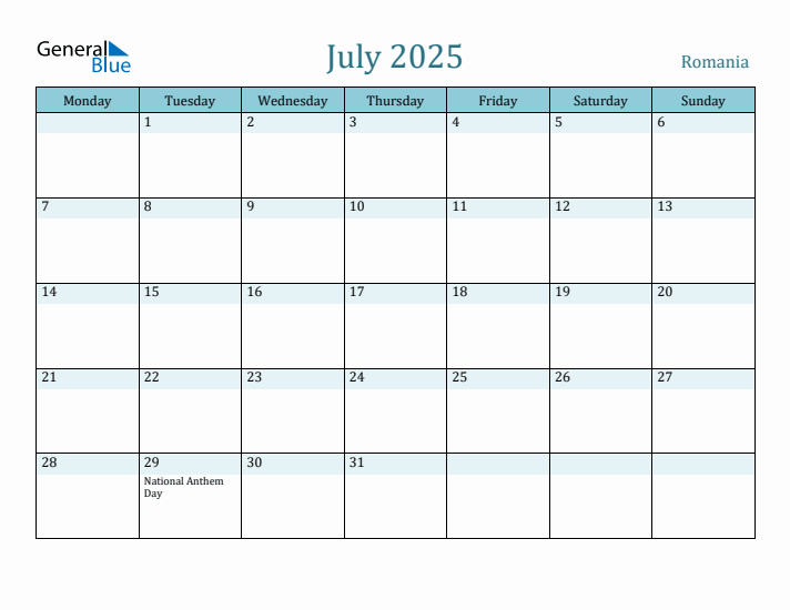 July 2025 Calendar with Holidays