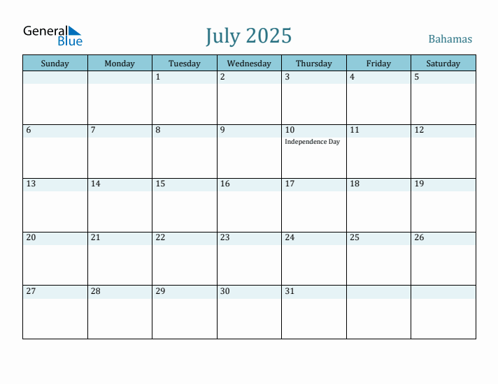 July 2025 Calendar with Holidays