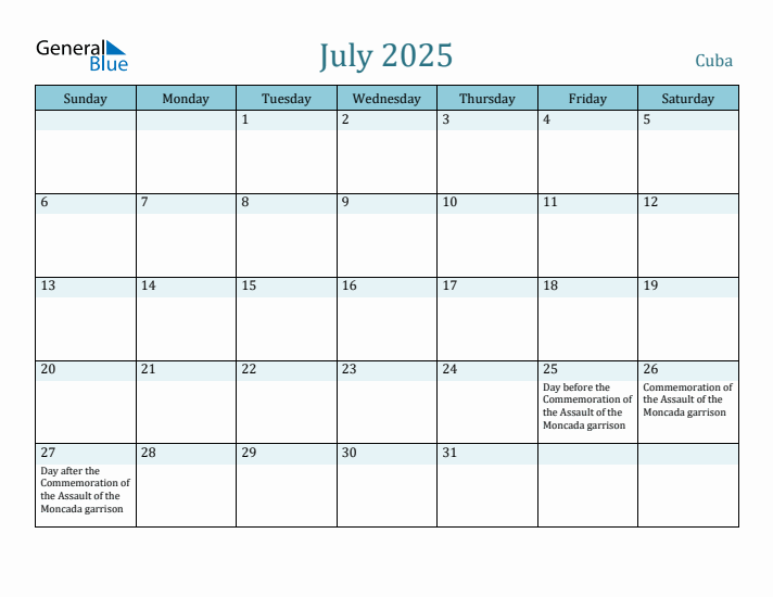 July 2025 Calendar with Holidays