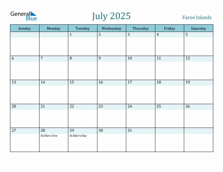 July 2025 Calendar with Holidays