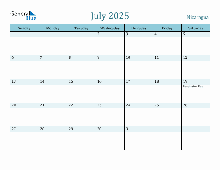 July 2025 Calendar with Holidays