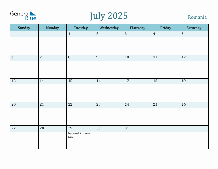 July 2025 Calendar with Holidays