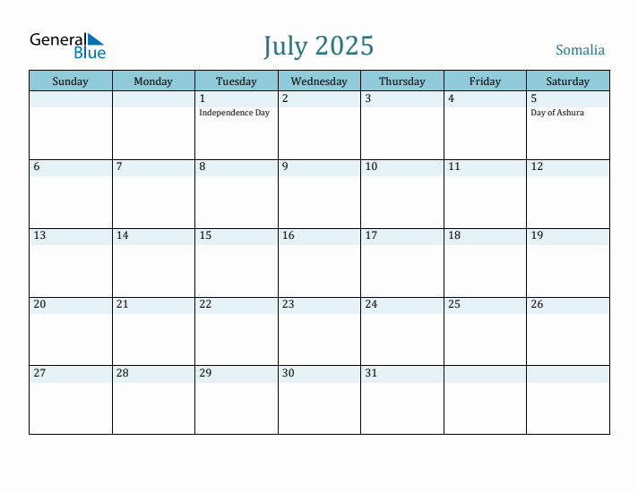 July 2025 Calendar with Holidays