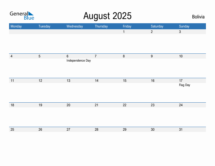 Fillable August 2025 Calendar