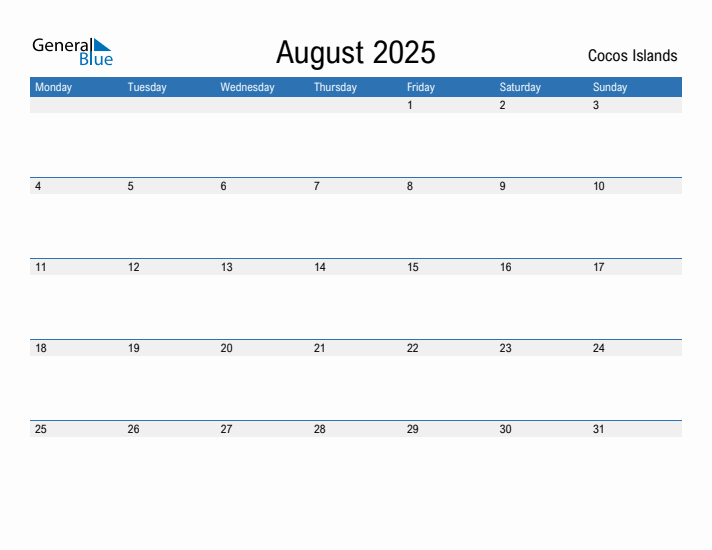 Fillable August 2025 Calendar