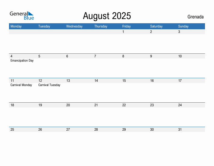 Fillable August 2025 Calendar