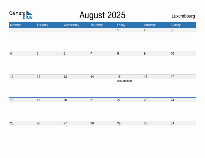 Fillable August 2025 Calendar