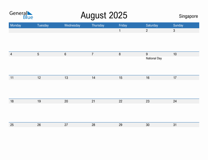 Fillable August 2025 Calendar