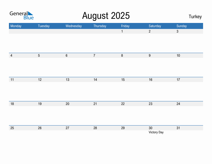 Fillable August 2025 Calendar