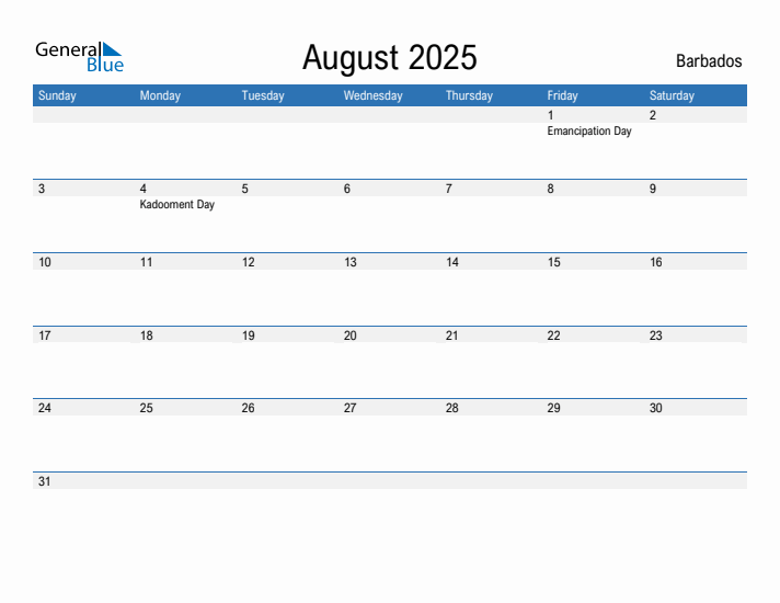 Fillable August 2025 Calendar