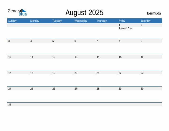 Fillable August 2025 Calendar