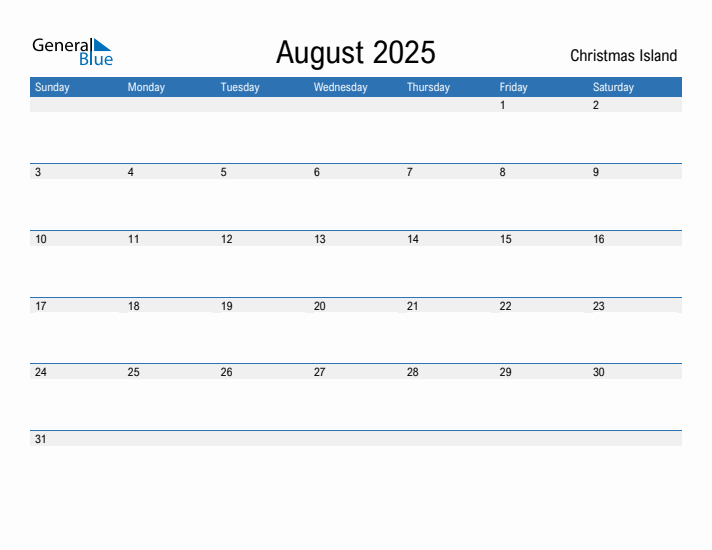 Fillable August 2025 Calendar