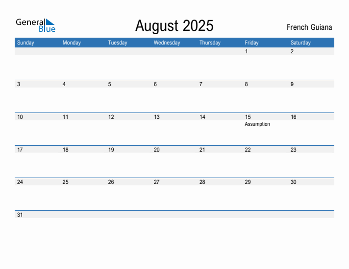 Fillable August 2025 Calendar