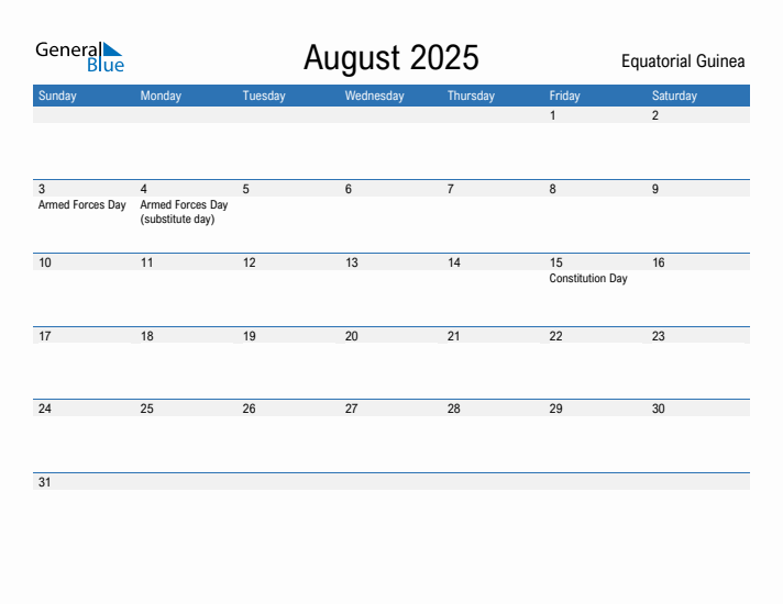 Fillable August 2025 Calendar