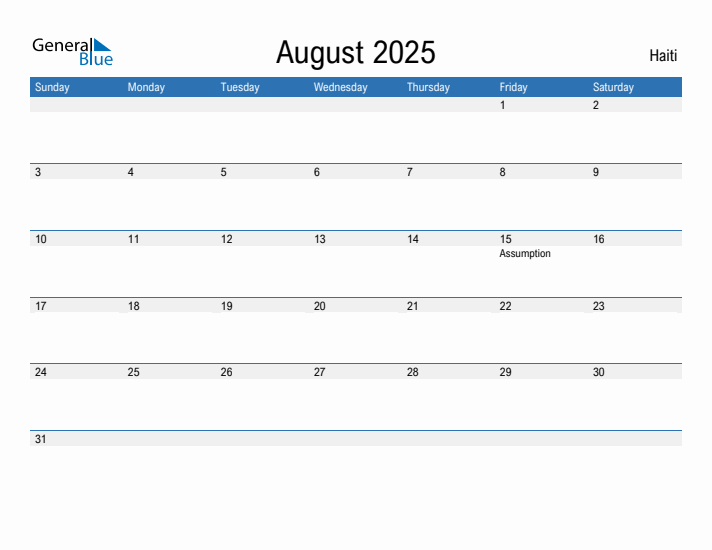 Fillable August 2025 Calendar