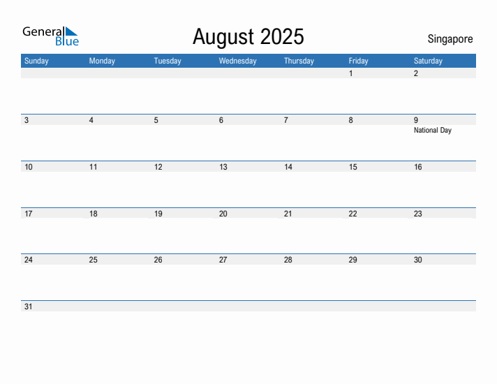 Fillable August 2025 Calendar