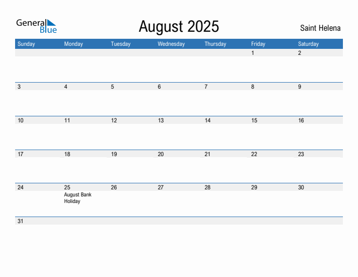 Fillable August 2025 Calendar