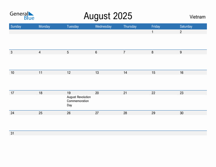 Fillable August 2025 Calendar