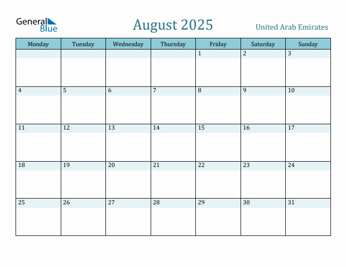 August 2025 Calendar with Holidays