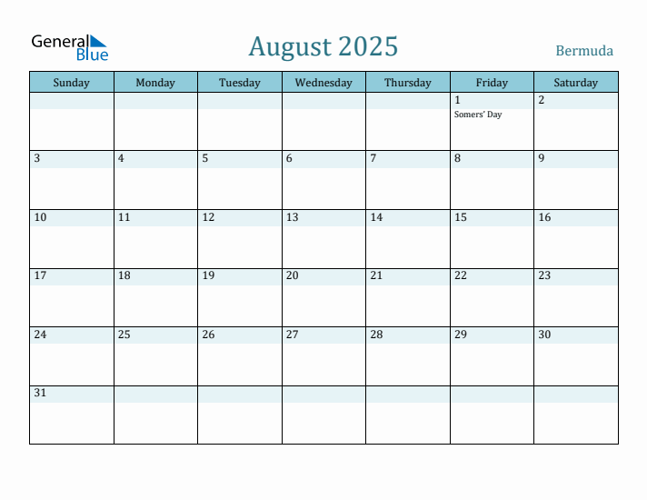 August 2025 Calendar with Holidays