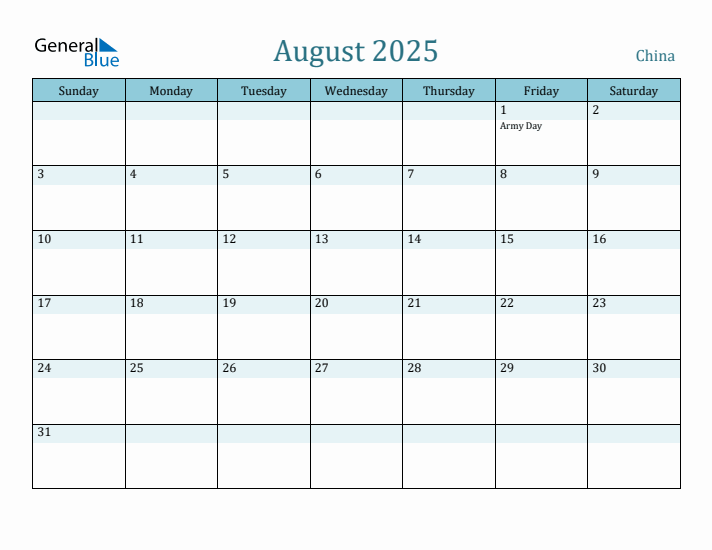 August 2025 Calendar with Holidays