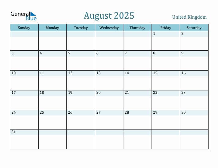 August 2025 Calendar with Holidays