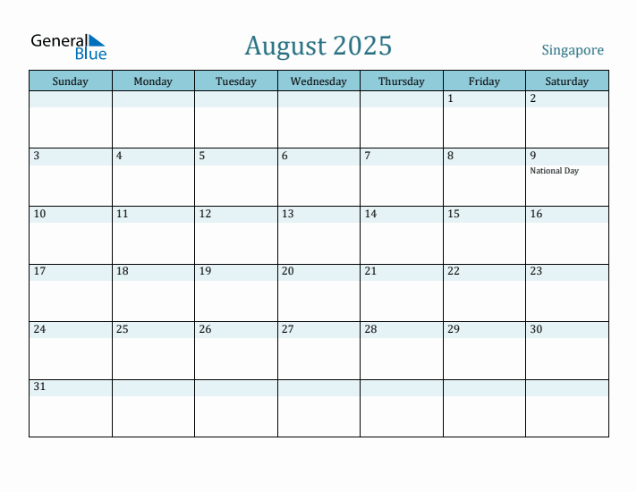 August 2025 Calendar with Holidays