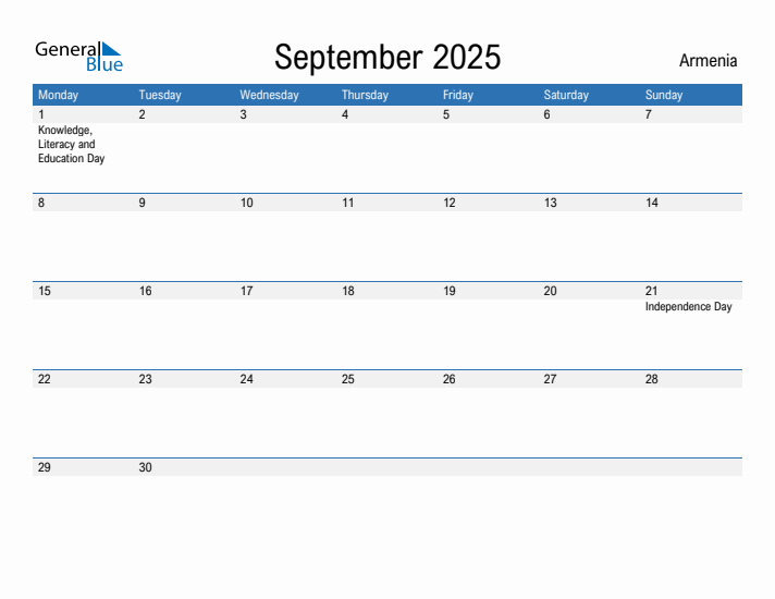 Fillable September 2025 Calendar