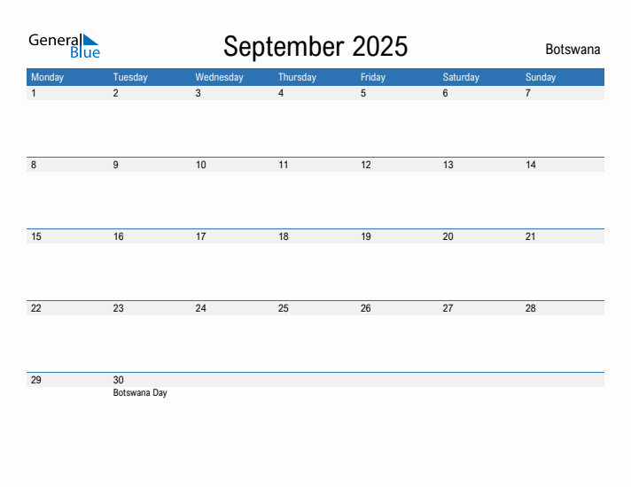 Fillable September 2025 Calendar