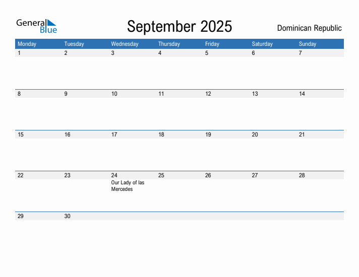 Fillable September 2025 Calendar