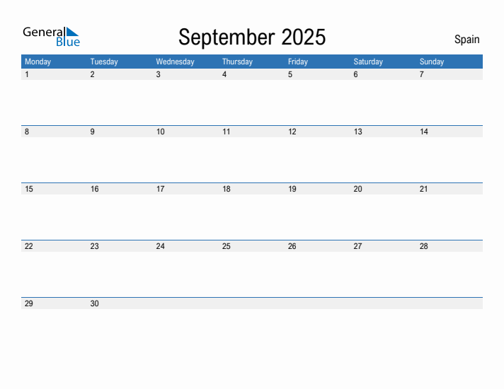 Fillable September 2025 Calendar