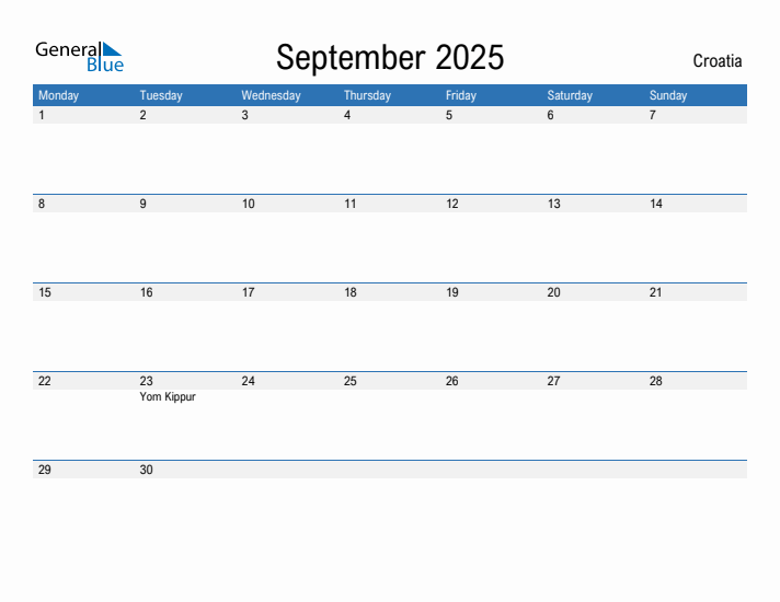 Fillable September 2025 Calendar