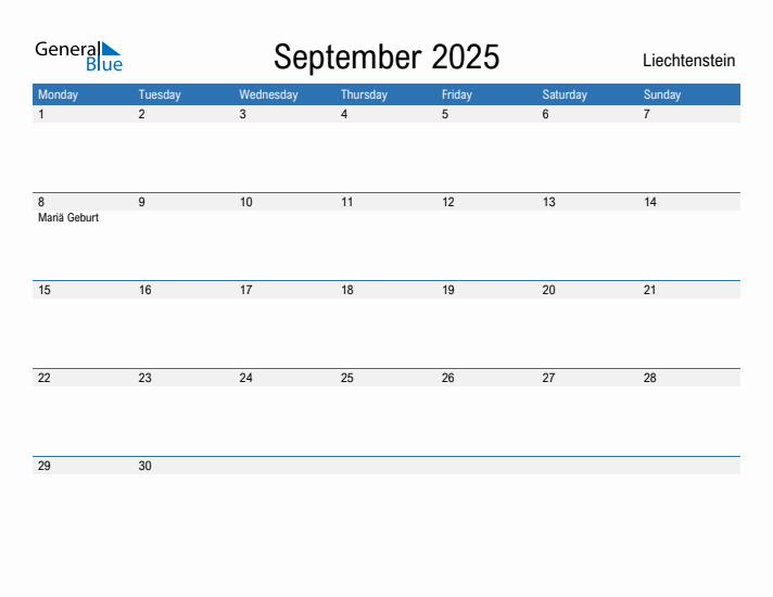 Fillable September 2025 Calendar