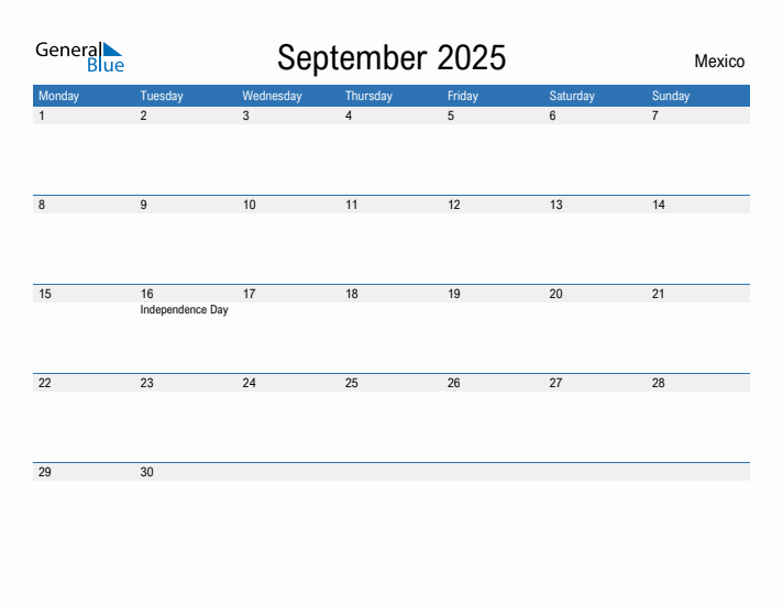 Fillable September 2025 Calendar