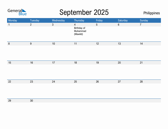 Fillable September 2025 Calendar