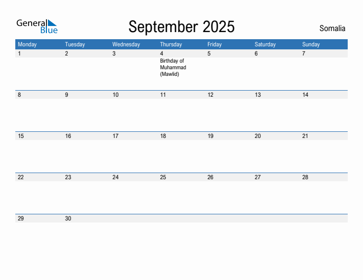 Fillable September 2025 Calendar