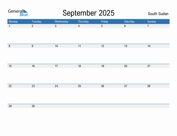 Fillable September 2025 Calendar