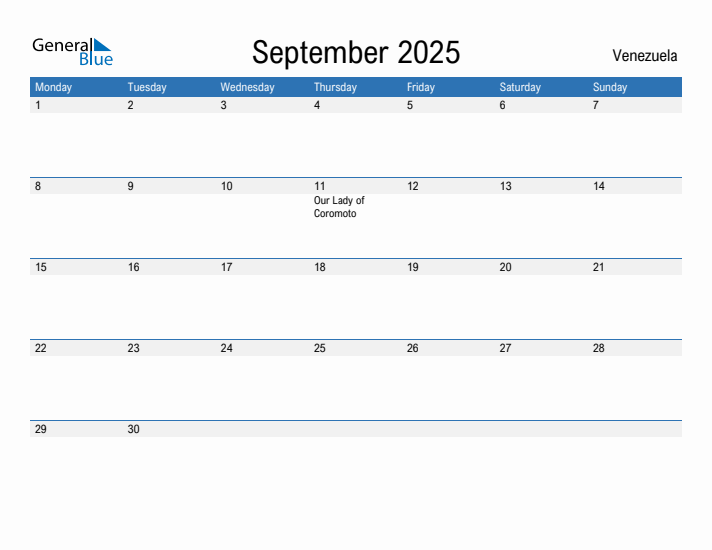 Fillable September 2025 Calendar