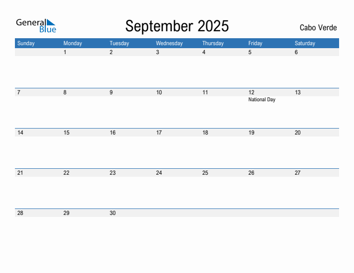 Fillable September 2025 Calendar